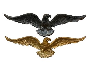 (2) VINTAGE CAST IRON EAGLES