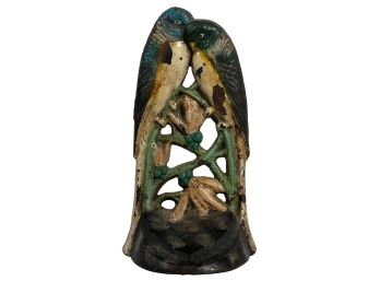 VINTAGE PARAKEET CAST IRON DOORSTOP