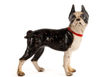 VINTAGE BOSTON TERRIER CAST IRON DOORSTOP