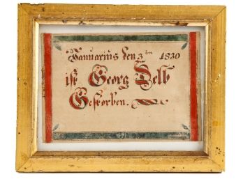 EARY MINIATURE PENNSYLVANIA FRAKTUR