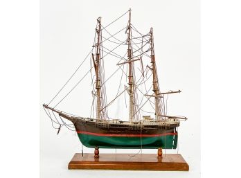 VINTAGE WOODEN SHIP MODEL