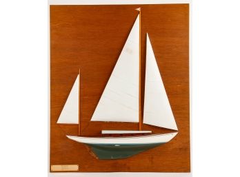WOODEN SHIP SCALE MODEL by DOUGLAS E. COOPER, 1980