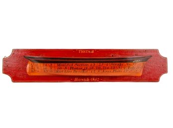 LATE 20TH C WOODEN HALF HULL