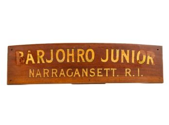 VINTAGE WOODEN SHIP NAME BOARD