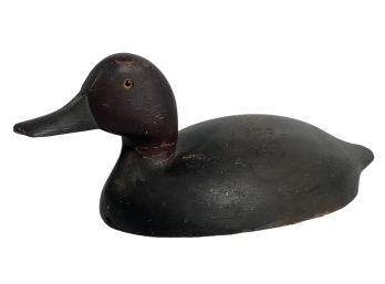 ANTIQUE WOODEN FLAT BOTTOM DUCK DECOY