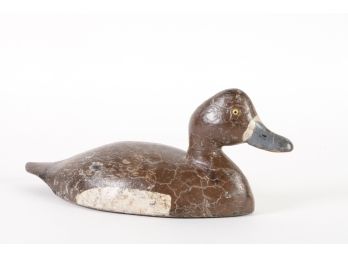 ANTIQUE CARVED BLUE BILL WORKING DECOY