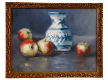 LATE 20th c SIGNED STILL LIFE