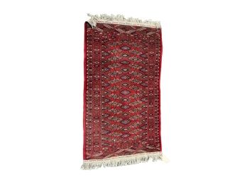 20th c HANDMADE WOOL BOKARA SCATTER RUG