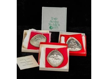 (4) STERLING SILVER TOWLE MEDALIONS