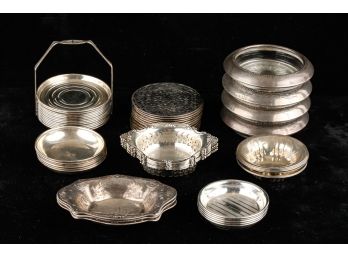 (8) SETS STERLING SILVER NUT DISHES, etc