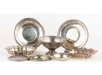 (7) STERLING SILVER BOWLS and SERVERS
