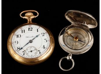 ANTIQUE GOLD FILLED HAMILTON POCKET WATCH