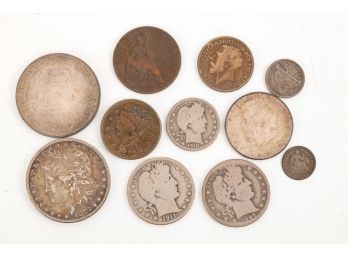 SMALL GROUP of AMERICAN and FOREIGN COINS