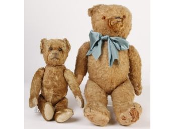 (2) VINTAGE STUFFED TEDDY BEARS