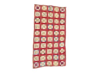VINTAGE NARROW HANDMADE QUILT