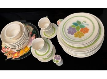 MISC FRANCISCAN EARTHENWARE PLATES, ETC