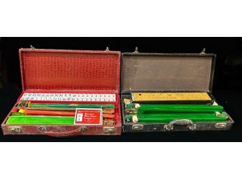 (2) VINTAGE MAHJONG SETS IN TRAVEL CASES
