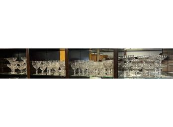 (50) VINTAGE CUT GLASS MATCHING STEMS