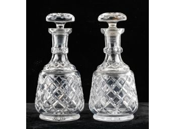 VINTAGE PAIR CUT GLASS DECANTERS