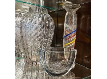 (3) VINTAGE GLASS VASES