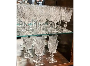 (17) VINTAGE SIGNED HAWKES CUT GLASS STEMS