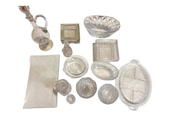 (15) VINTAGE PIECES OF CLEAR GLASS