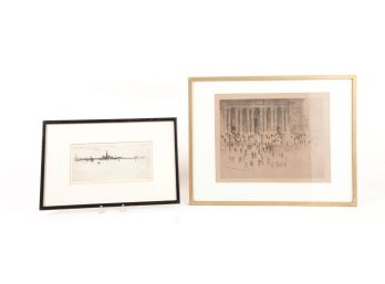 JOSEPH PENNELL (1857-1926) TWO ETCHINGS