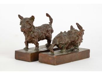 EDITH PARSONS (1878-1956) VINTAGE TERRIER BOOKENDS