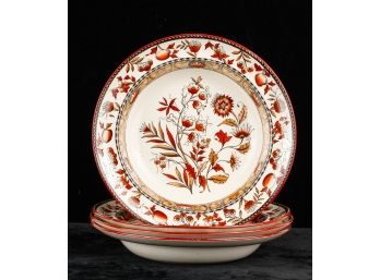 (4) VINTAGE COPELAND FLORAL & FRUIT PATTERN BOWLS