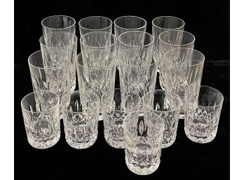 (18) VINTAGE WATERFORD 'LISMORE' PATTERN GLASSES