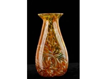 VINTAGE SIGNED 'BRISTON', IMPRESSED ART GLASS VASE