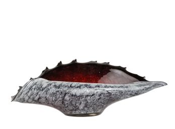 LARGE VINTAGE MURANO GLASS SHELL FORM BOWL