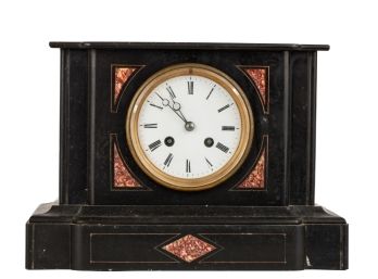 ANTIQUE JAPY FRERES ONYX MANTLE CLOCK