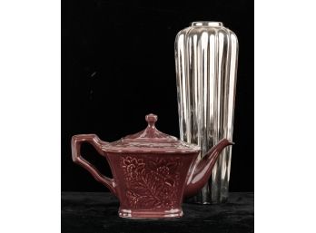 MORE MODERN TEA POT AND VASE