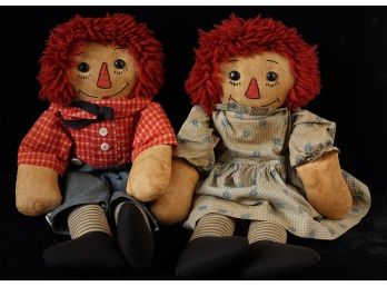 VINTAGE RAGGEDY ANN AND ANDY DOLLS