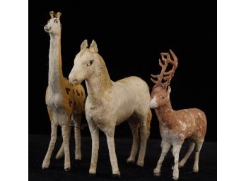 (3) VINTAGE RUSSIAN CHRISTMAS TREE ORNAMENTS