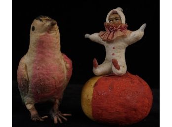 (2) VINTAGE RUSSIAN CHRISTMAS TREE ORNAMENTS