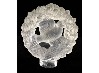VINTAGE SIGNED LALIQUE FRANCE GLASS CABINET PIECE