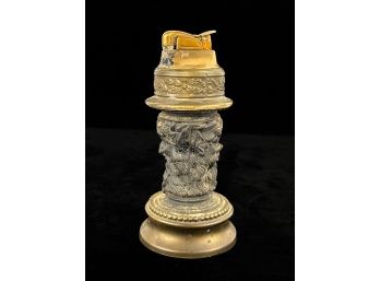 VINTAGE METAL LIGHTER WITH MYTHOLOGICAL FACES