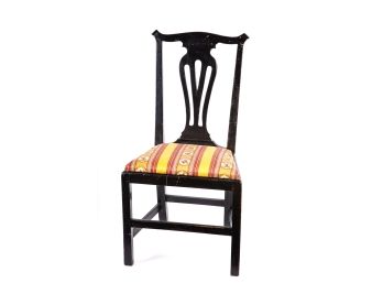 CHIPPENDALE SIDE CHAIR in BLACK PAINT