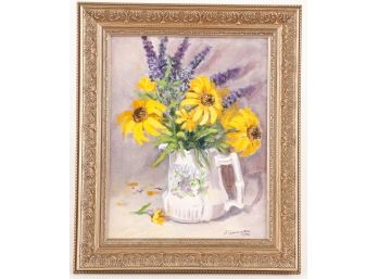 JACQUELINE CUNNINGHAM 'POSIES' OIL on CANVAS