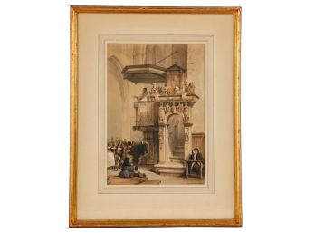 VINTAGE 'PULPIT IN THE CATHEDRAL OF TREVES'