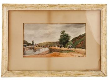 VINTAGE SIGNED WATERCOLOR