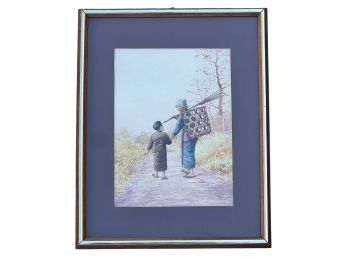 TAKASHI NAKAYAMA (1893-1978) FRAMED WATERCOLOR