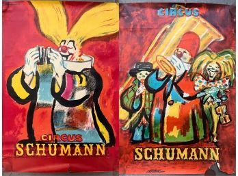 (2) VINTAGE CIRCUS POSTERS 'SCHUMANN'