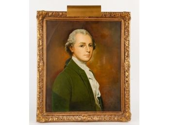 FAUX PORTRAIT PAINTING FRAMED with LIGHT