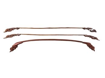 (3) ASIAN CARVED WOODEN HANGERS