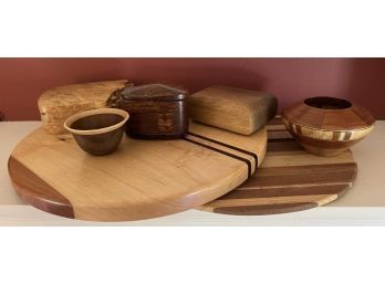 LOT of MISCELLANEOUS HANDCRAFTED WOOD PIECES