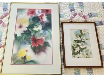 (2) FLORAL WATERCOLORS