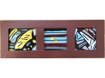 MODERN FRAMED ART GLASS TILES